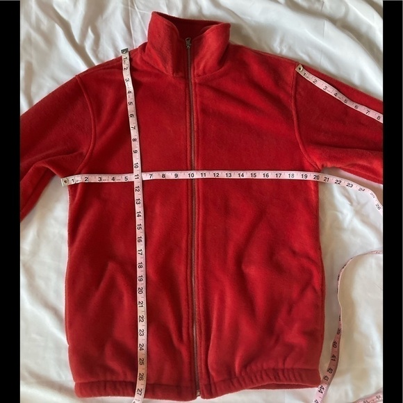 Vintage Scandia Woods Red fleece zippered size small - Picture 7 of 8